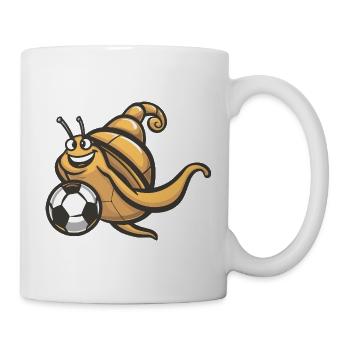 Schnecke Maskottchen Fußball - Tasse - Weiß - Rechts