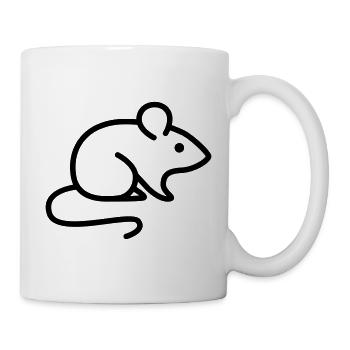 Maus - Tasse - Weiß - Rechts