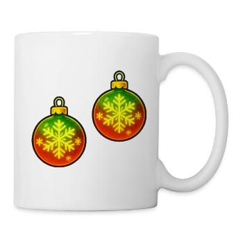 Christmas Ball Snowflake Ornament Ball - Mug - white - Right