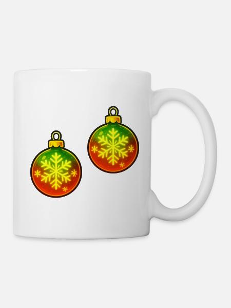 Weihnachtskugel Schneeflocke Ornament Kugel - Tasse - Weiß