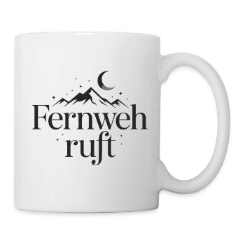 Wanderlust Calls Mountains Moon Stars Adventure - Mug - white - Right