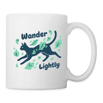Cat path through the sea of leaves - Mug - white - Right