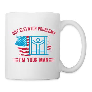 Elevator Technician I ́m Your Man Engineer USA Gift - Mug - white - Right