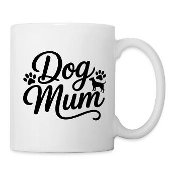 Cadeau de la fête des mères pour l’amateur d’empreintes de patte de chien - Mug blanc - blanc - Droite