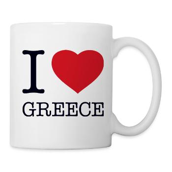I love Greece - Mug - white - Right