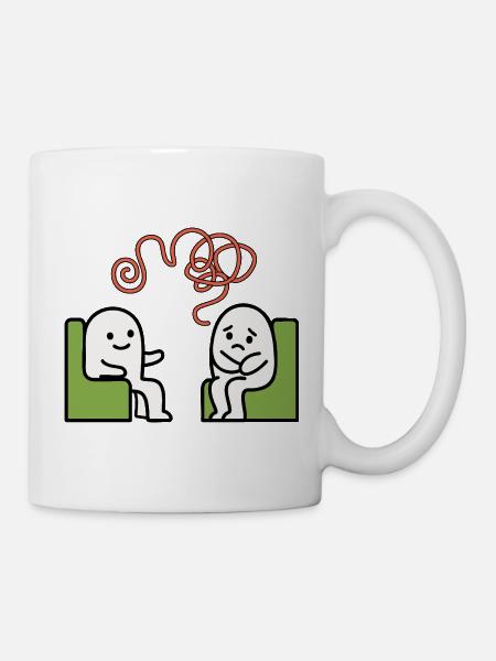 Psychotherapie – Psyche Illustration - Tasse - Weiß