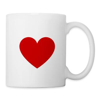 Teufelchen Herz Hörner - Tasse - Weiß - Rechts