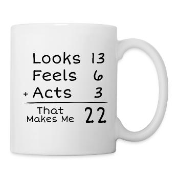 22 ans Anniversaire Humoristique | 22e Anniversair - Mug blanc - blanc - Droite