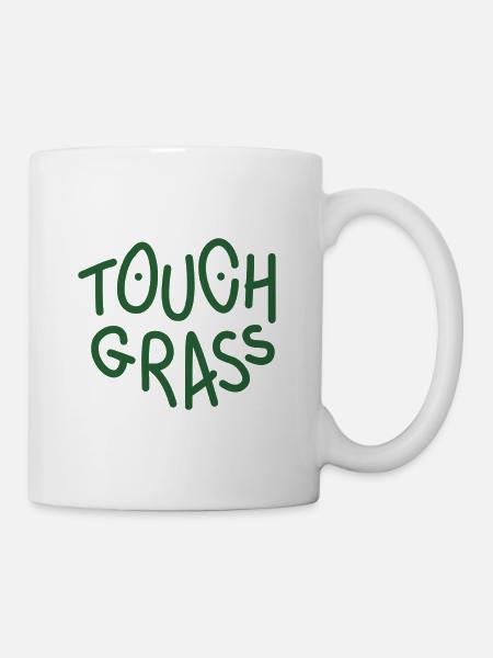 Gras berühren - Tasse - Weiß