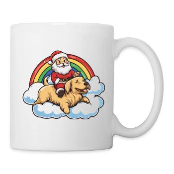 Golden Retriever Dog Santa Claus - Mug - white - Right