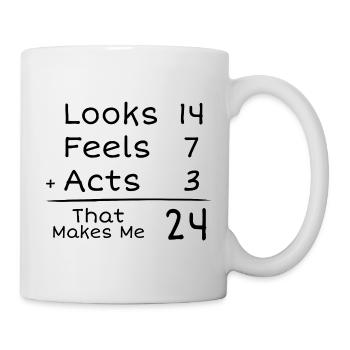 24 Jahre humorvoller Geburtstag | 24. Jubiläum - Tasse - Weiß - Rechts