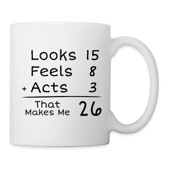 26-jähriges Jubiläum Humorvoll | 26. Jubiläum - Tasse - Weiß - Rechts