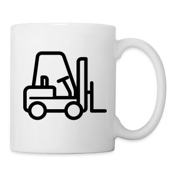 Chariot élévateur - Mug blanc - blanc - Droite