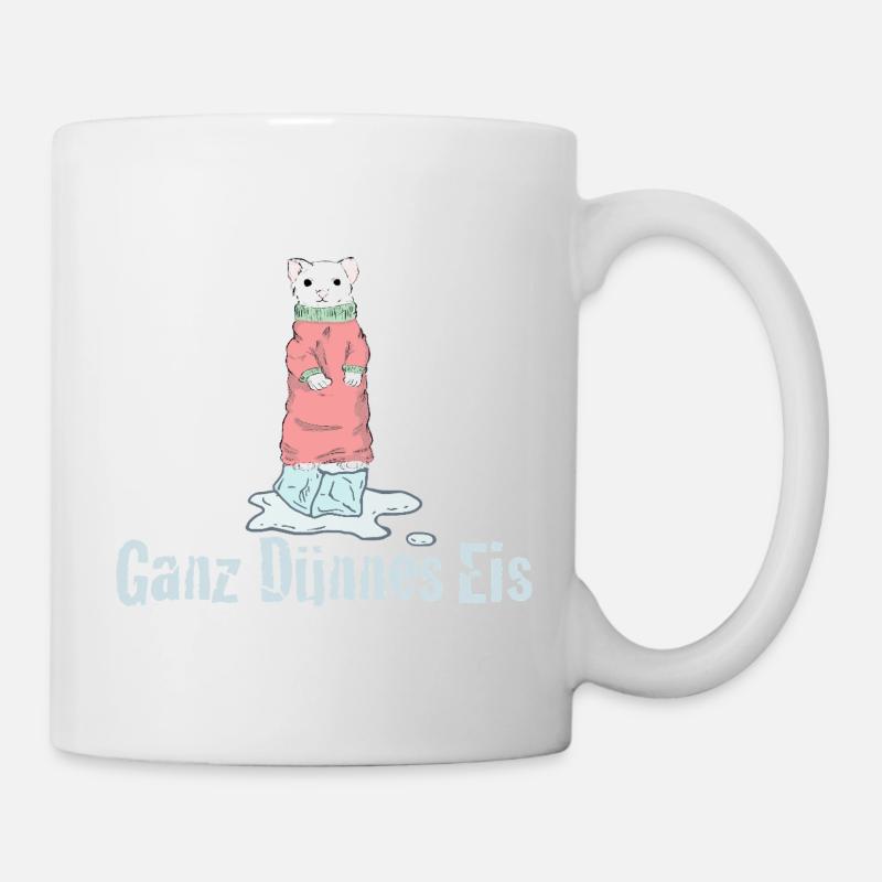 Ganz Dünnes Eis Deutscher Humor - Mug - white