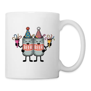 Beer Can Birthday - Funny T-Shirt - Mug - white - Right