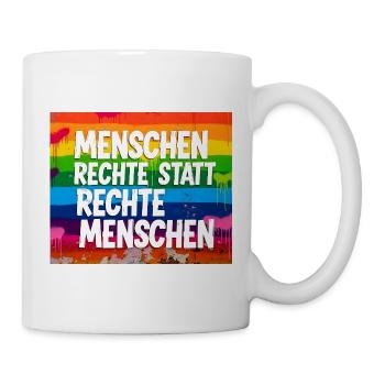 Human Rights Instead of Right-Wing People Statement - Mug - white - Right