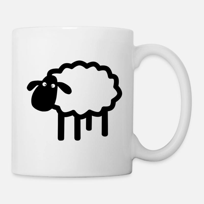 White Sheep Silhouette - Mug - white
