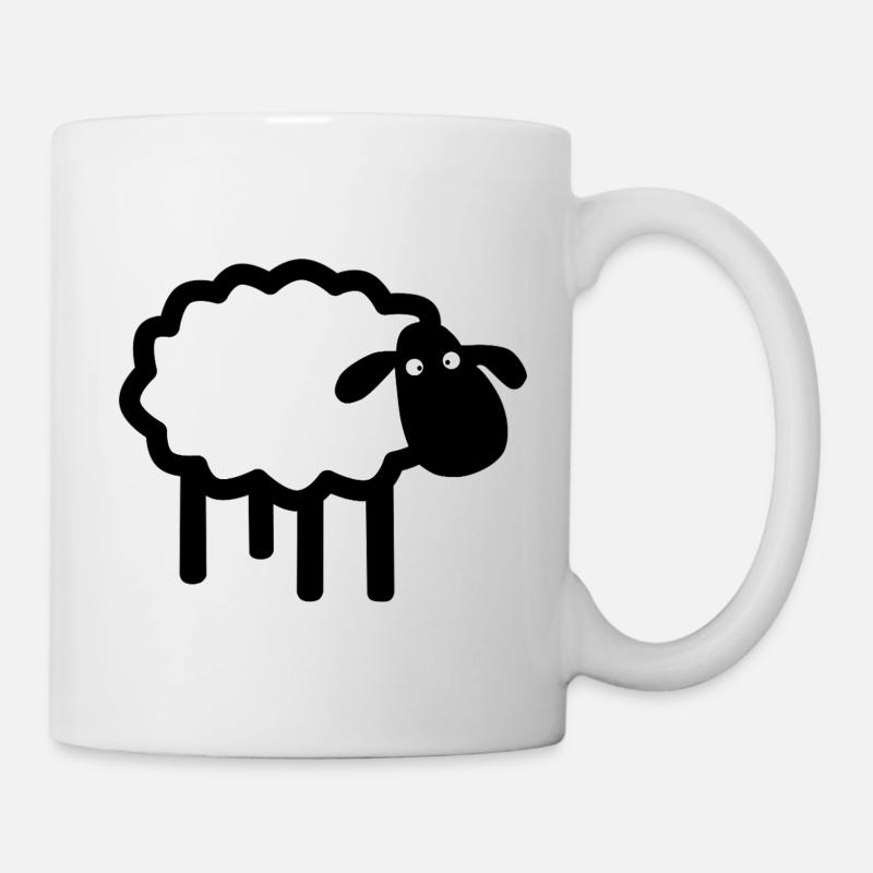 Silhouette du mouton coucou - Mug blanc - blanc
