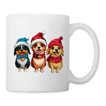 Weihnachtsmann Hund - Tasse - Weiß - Rechts