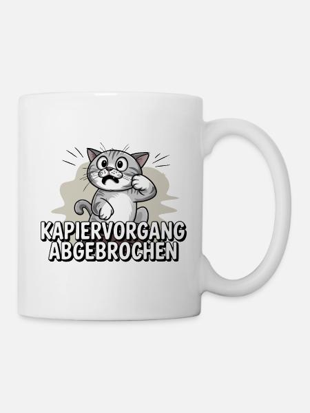 Copying process aborted – cat confused - Mug - white