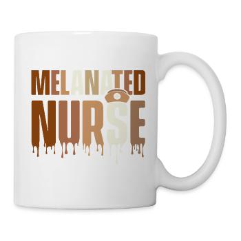 Melanated Nurse – HBCU Melanin Pride - Mug - white - Right