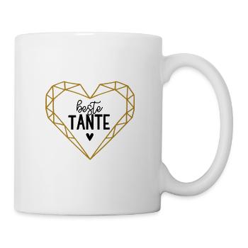 Best Aunt Godmother Polygon Nephew Niece Aunty - Mug - white - Right