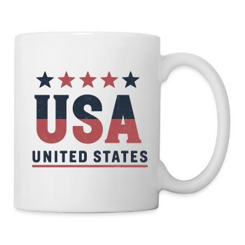 USA Flag Vintage Distressed Look - Mug - white - Right