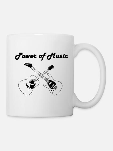 Die Kraft der Musik (Schwarz) - Tasse - Weiß