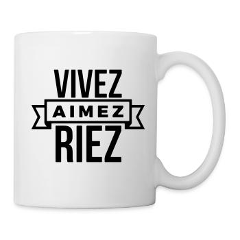 Vivez Aimez Riez  slogan positif - personnalisable - Mug blanc - blanc - Droite