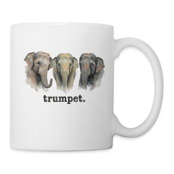Elephant Trumpet Funny Elephant Lover Tromp - Mug - white - Right