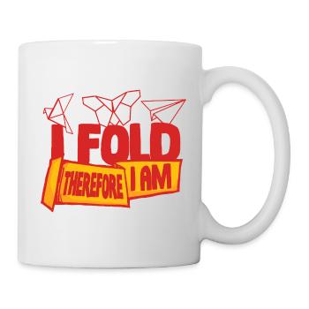 Origami I Fold Therefore I Am - Mug - white - Right