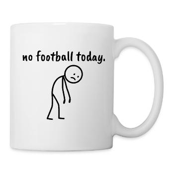 No Football Today Minimalist Sad Stick Figure - Mug - white - Right