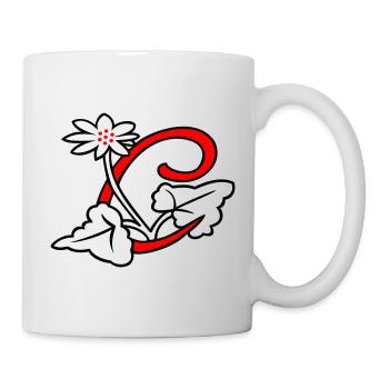 Buchstabe C - Tasse - Weiß - Rechts