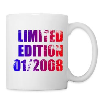 18e anniversaire Édition Limitée 01/2008 - Mug blanc - blanc - Droite