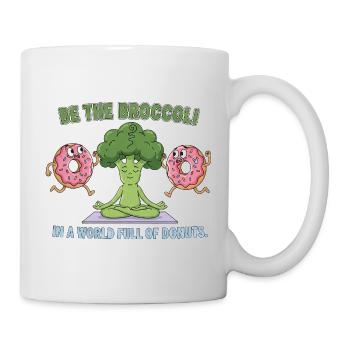 Soyez le brocoli dans un monde rempli de donuts - Mug blanc - blanc - Droite