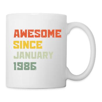 Génial Depuis Janvier 1986 Cadeau d'anniversaire  - Mug blanc - blanc - Droite