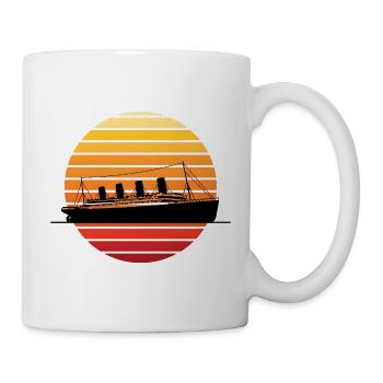 Vintage Ocean Liner at Sunset Titanic - Mug - white - Right