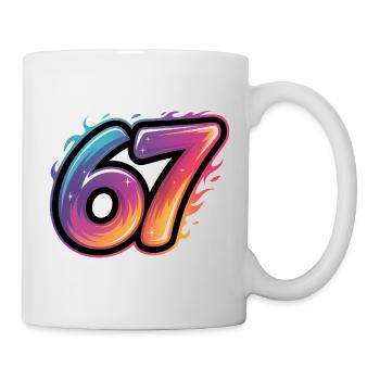 67 - Funny Six Seven T-Shirt - Mug - white - Right