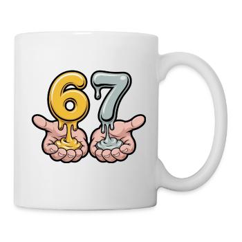 67 - Funny Six Seven T-Shirt - Mug - white - Right