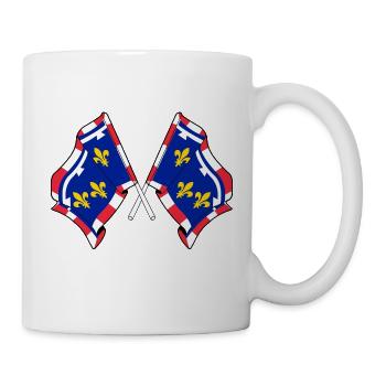 Centre-Val de Loire Drapeaux Croisés - Mug blanc - blanc - Droite