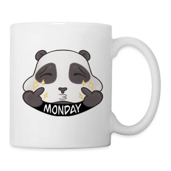 Panda Monday Éclat Cartoon - Mug blanc - blanc - Droite