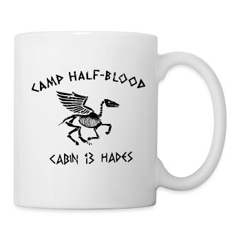 Camp HalfBlood Cabin 13 Hades Dinosaurier Vintage - Tasse - Weiß - Rechts