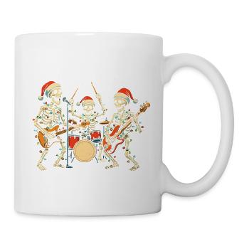 Ruban squelette de Noël Squelettes de Noël drôles - Mug blanc - blanc - Droite