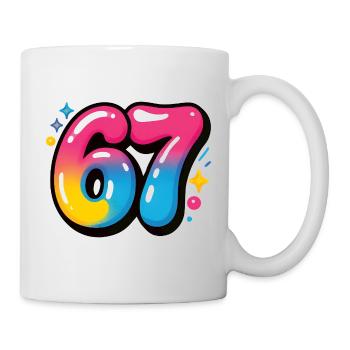 67 Six Sept Ballons Colorés - Mug blanc - blanc - Droite