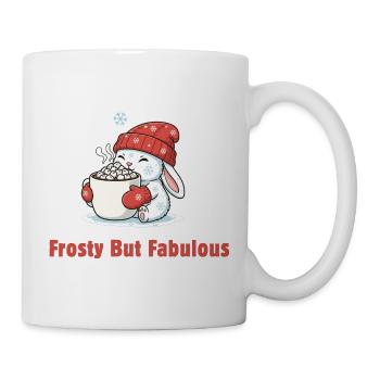 Frosty But Fabulous - Sweet Winter Bunny & Cocoa - Mug - white - Right