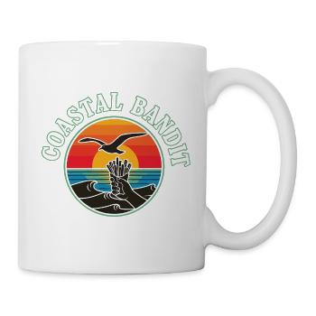 Küstenbandit Möwe Stiehlt Pommes - Tasse - Weiß - Rechts