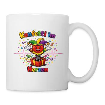 Confettis de Carnaval dans le cœur Tenue de fête Carnival - Mug blanc - blanc - Droite