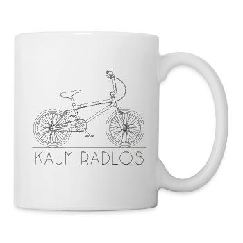 Jeu de mots humoristique sur le BMX Hardly Wheelless - Mug blanc - blanc - Droite
