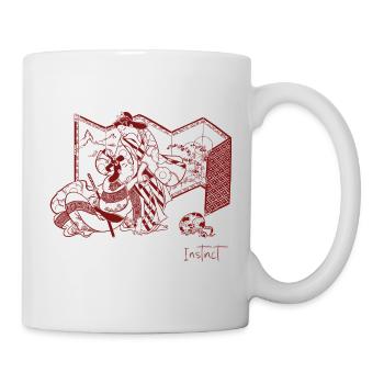 Liebhaber, Katz und Maus – Instinkt-Design Japan Kunst - Tasse - Weiß - Rechts