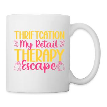 Thrift Shopper Thriftcation My Retail Thrift Store - Tasse - Weiß - Rechts